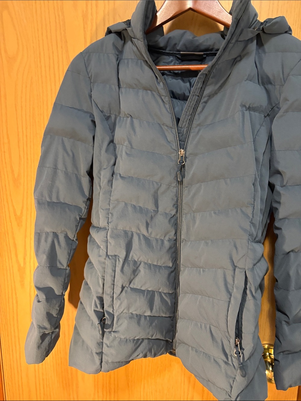 32 Degrees Slate Blue Quilted Hooded Puffer Jacket